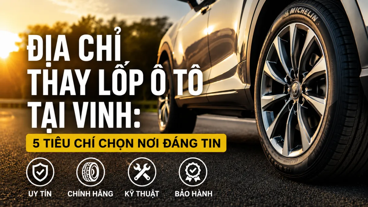 ĐỊA CHỈ THAY LỐP Ô TÔ TẠI VINH: 5 TIÊU CHÍ CHỌN NƠI ĐÁNG TIN