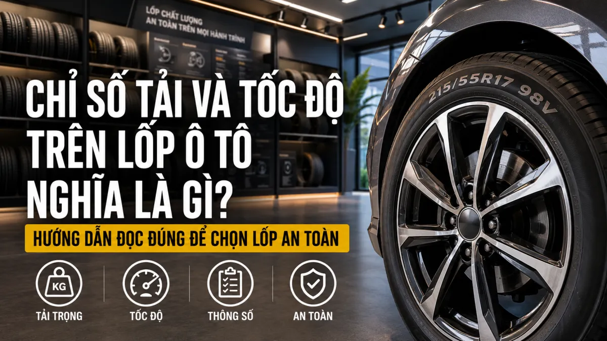 CHỈ SỐ TẢI VÀ TỐC ĐỘ TRÊN LỐP Ô TÔ NGHĨA LÀ GÌ? HƯỚNG DẪN ĐỌC ĐÚNG ĐỂ CHỌN LỐP AN TOÀN