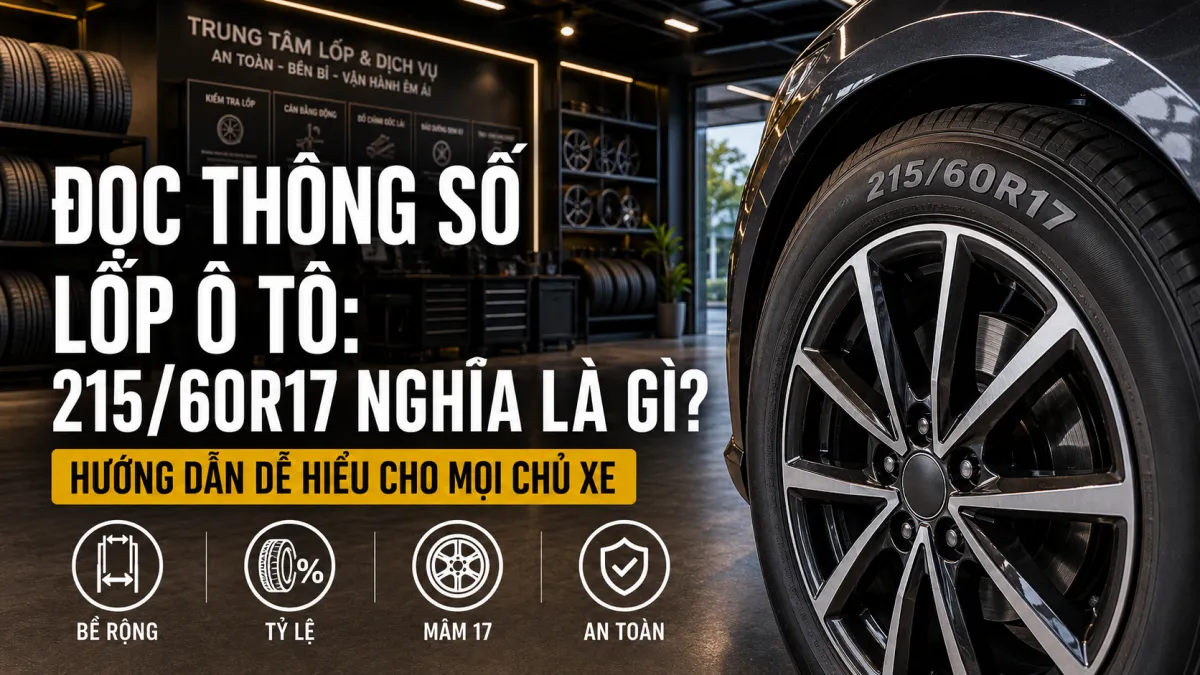 ĐỌC THÔNG SỐ LỐP Ô TÔ 215/60R17 NGHĨA LÀ GÌ? HƯỚNG DẪN CHI TIẾT