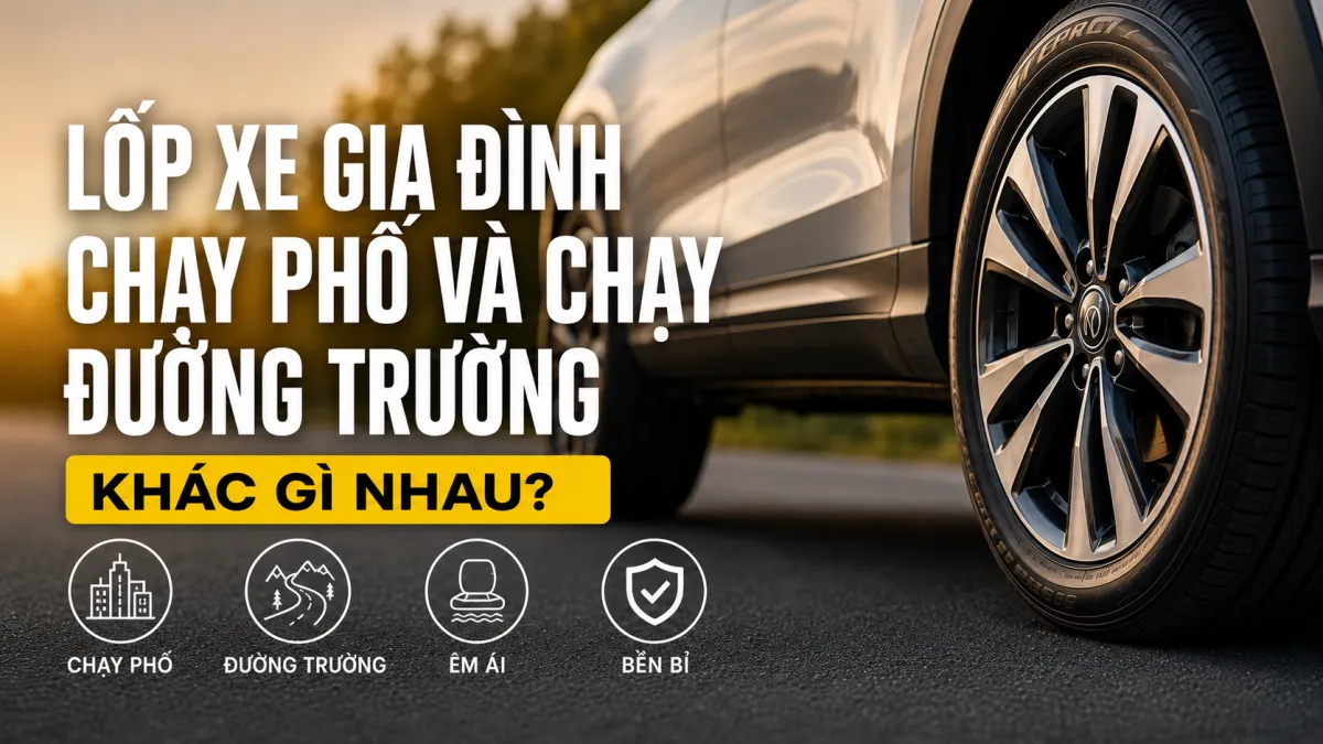 LỐP XE GIA ĐÌNH CHẠY PHỐ VÀ ĐƯỜNG TRƯỜNG KHÁC GÌ NHAU?