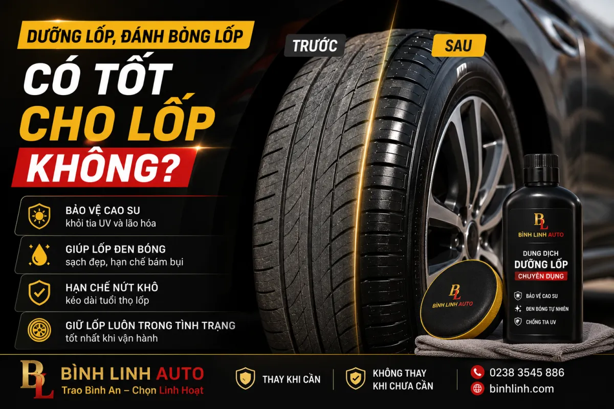 Dưỡng Lốp, Đánh Bóng Lốp Có Tốt Cho Lốp Không?