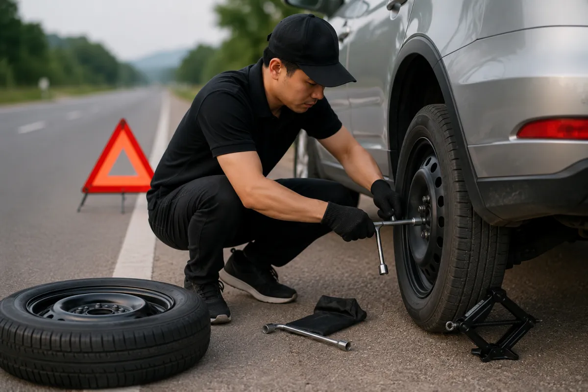 Thay Lốp Dự Phòng Bên Đường: Các Bước An Toàn Mọi Tài Xế Nên Biết
