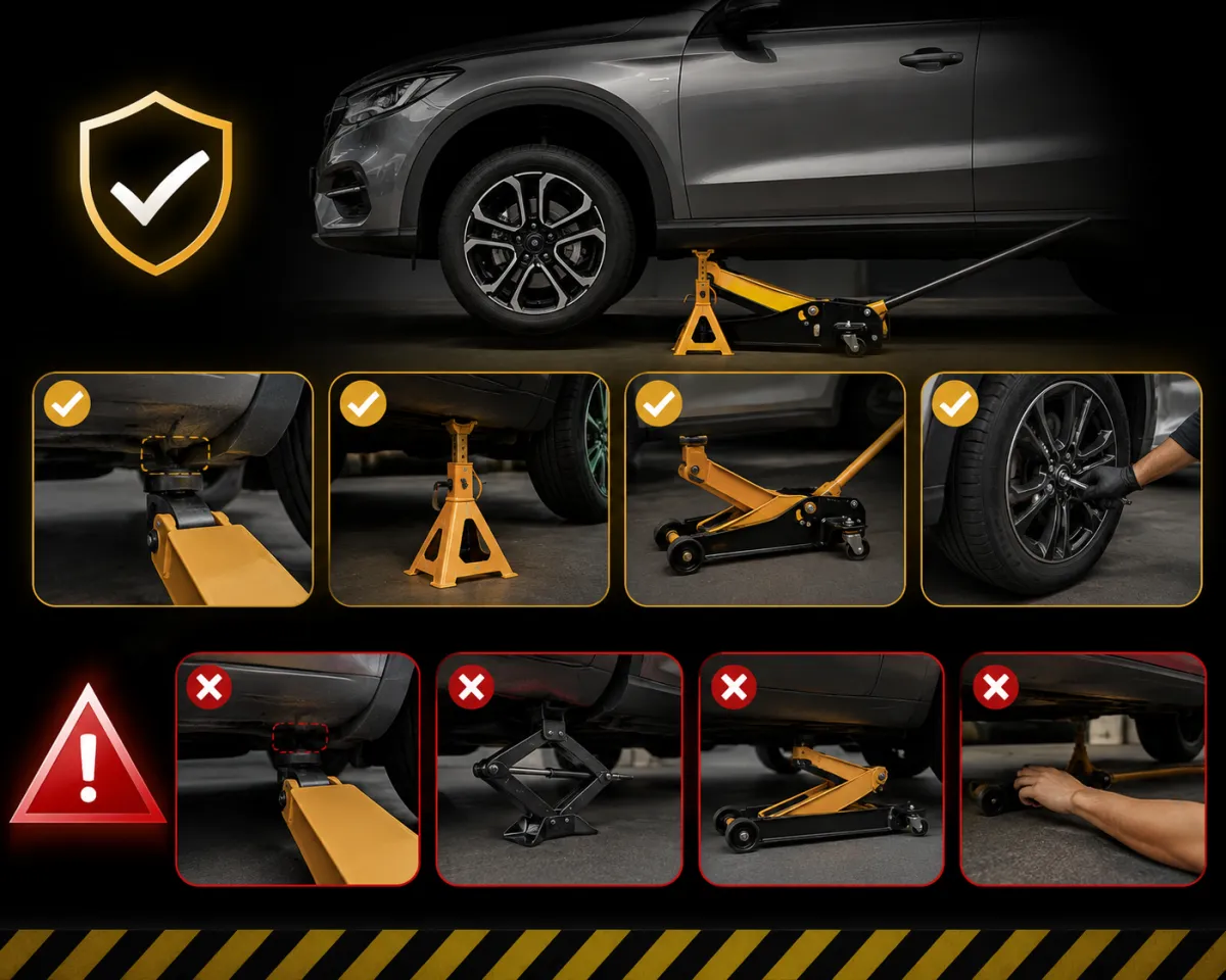 Kích Nâng Xe An Toàn — Những Lỗi Thường Gặp Mà Nhiều Tài Xế Mắc Phải