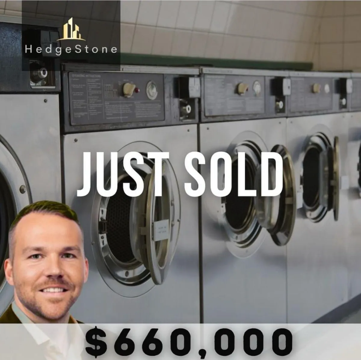 A profitable laundromat, recently sold, with a well-maintained interior and modern equipment for customer convenience.