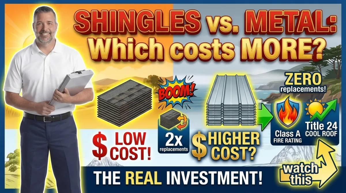 Asphalt Shingles vs. Metal Roofing: What's Best for SLO County Homes?