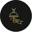 Money falling back into hand icon, savings