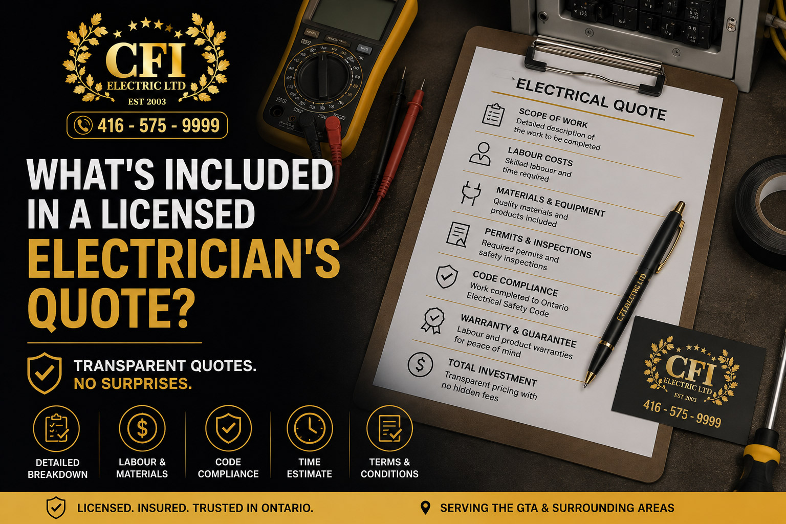 What's Included in a Licensed Electrician's Quote?