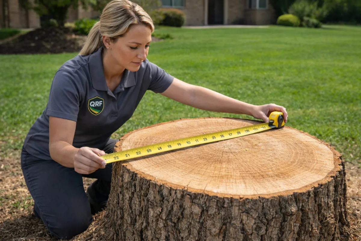 QRF estimator measuring tree stump diameter for stump grinding estimate in North Georgia