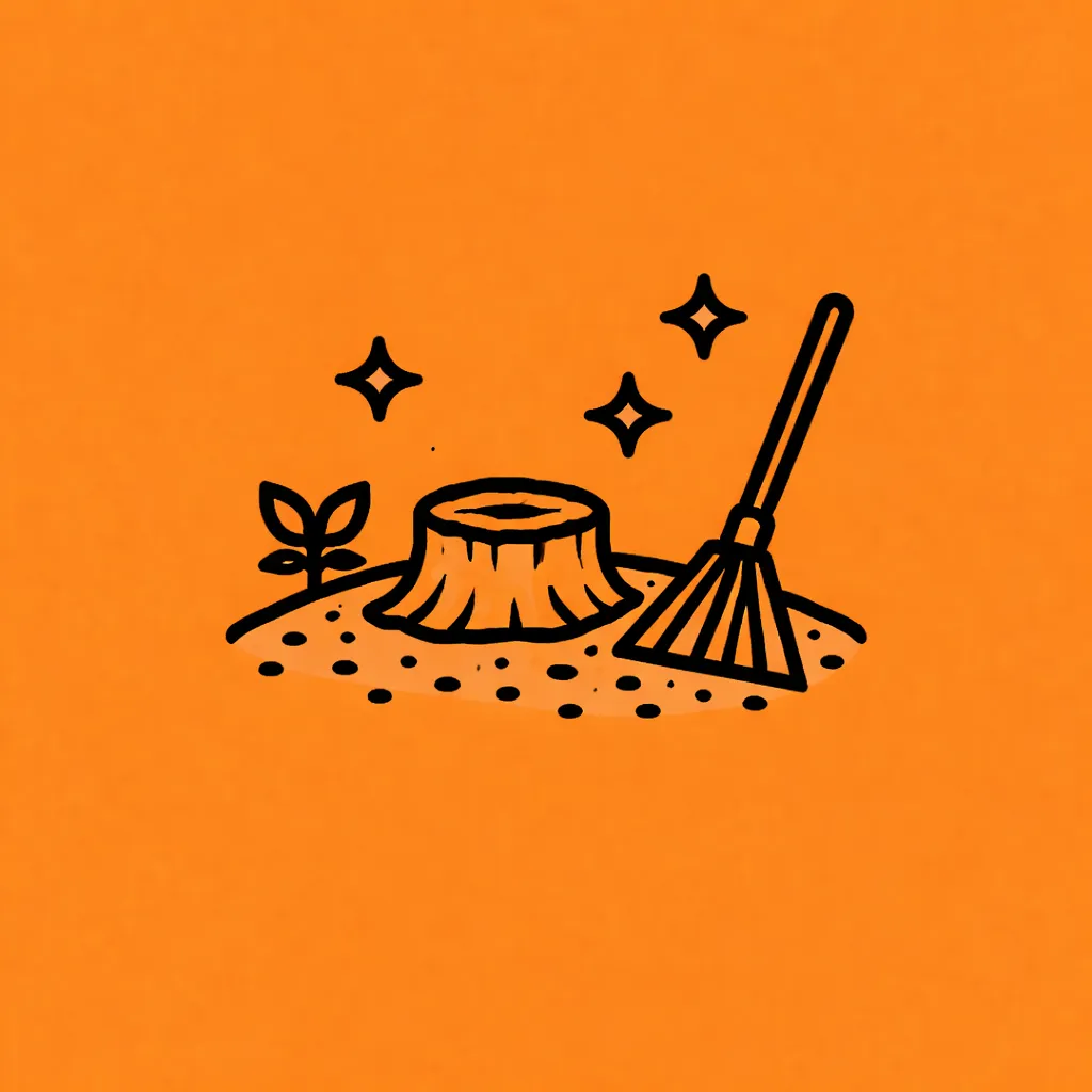 Clean and level yard after professional stump grinding