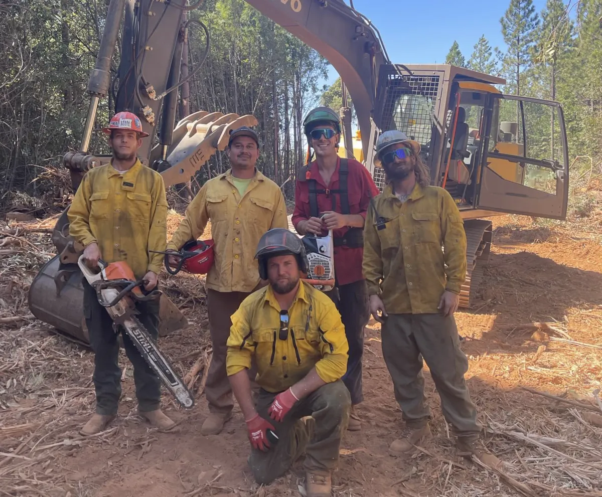 Professional crew performing community fuel reduction and HOA fire mitigation in South Lake Tahoe, El Dorado Hills, and Placerville - ADS Tree Service