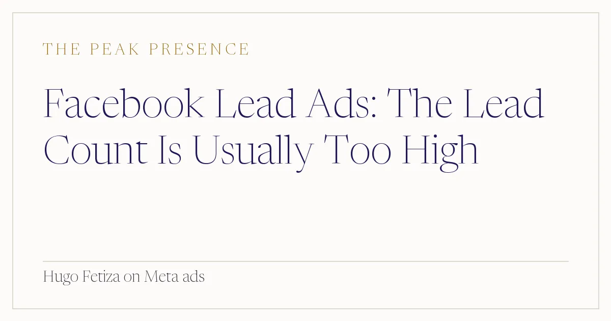 Facebook Lead Ads: Why the Count Can Differ From Your CRM