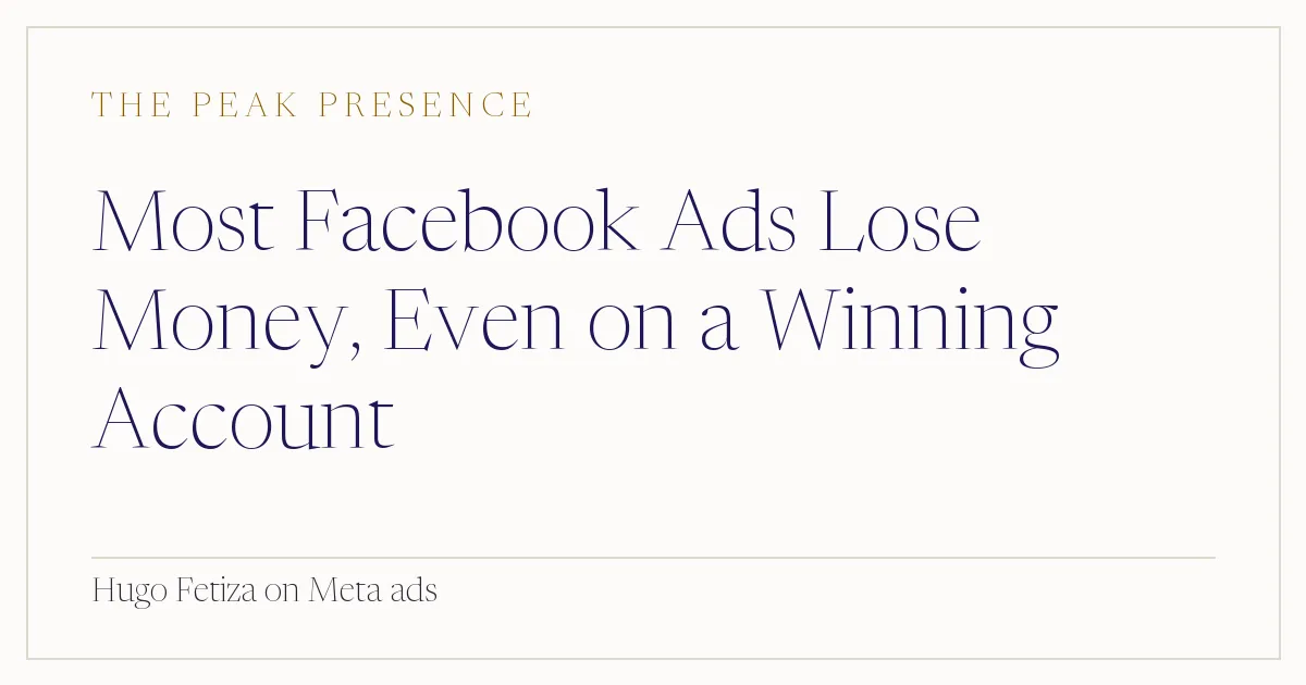 Why Most New Ads Lost Money on This Profitable Account