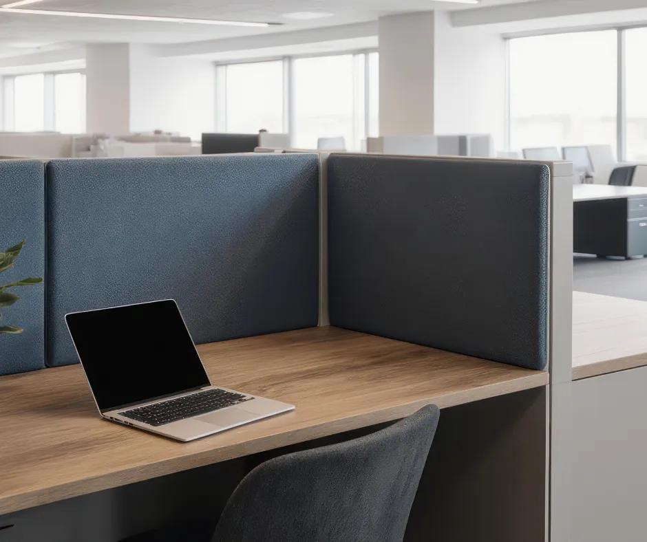 Cleaned Office Cubicle