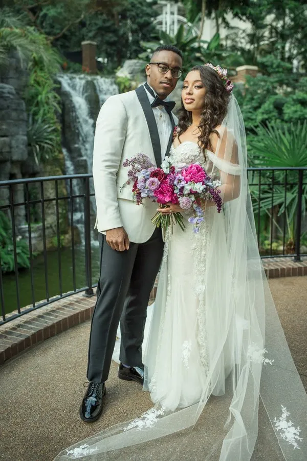 Dr. Kiana Berry and her husband on their wedding day