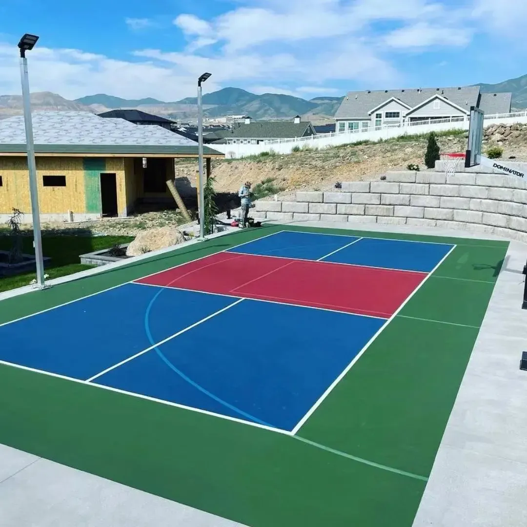 image of a pickleball and basketball court combination