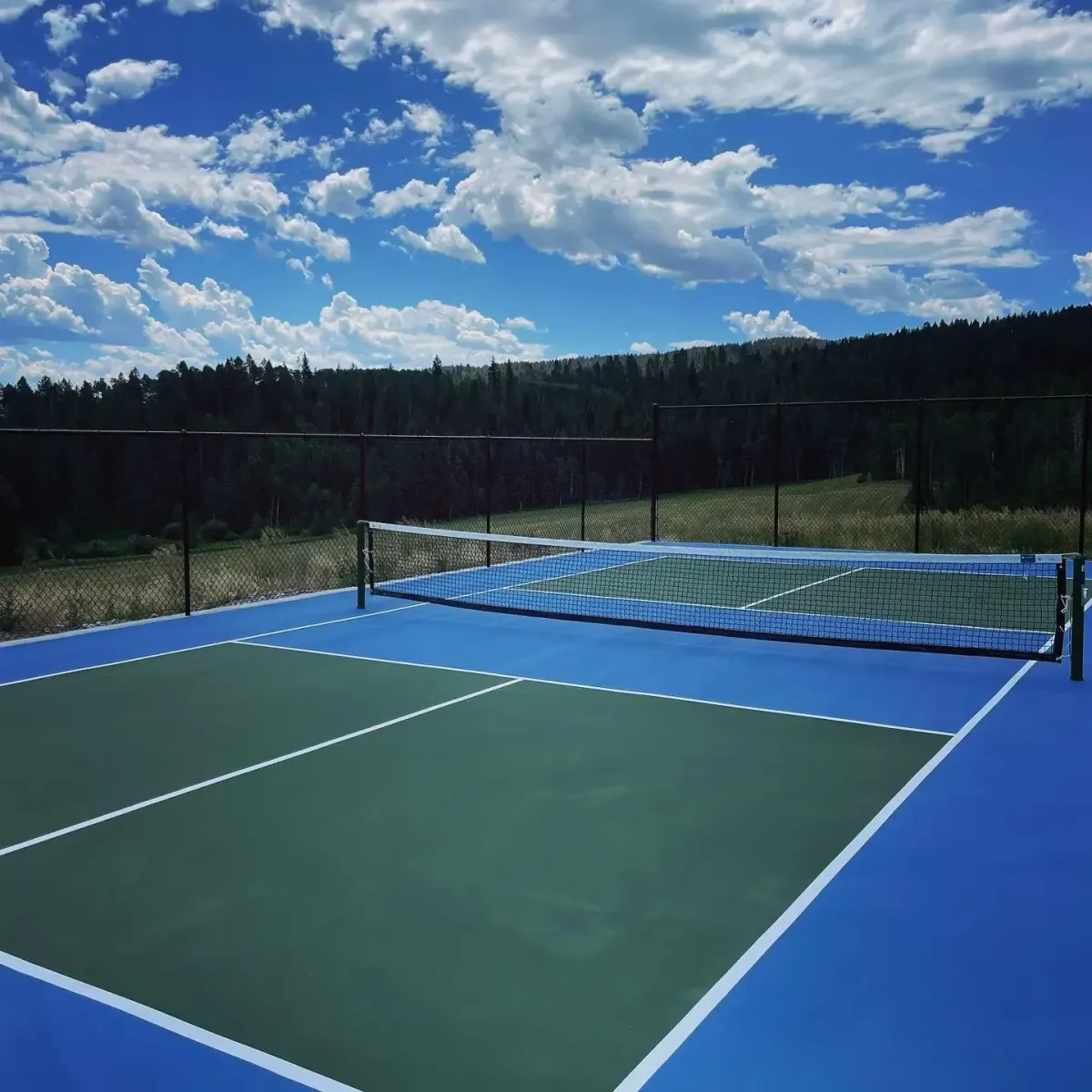 image of an outdoor pickleball court