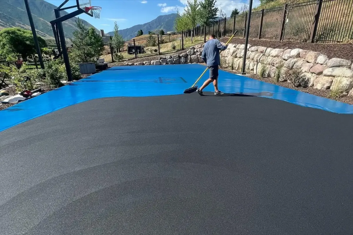 professional pickleball court painting in southern utah