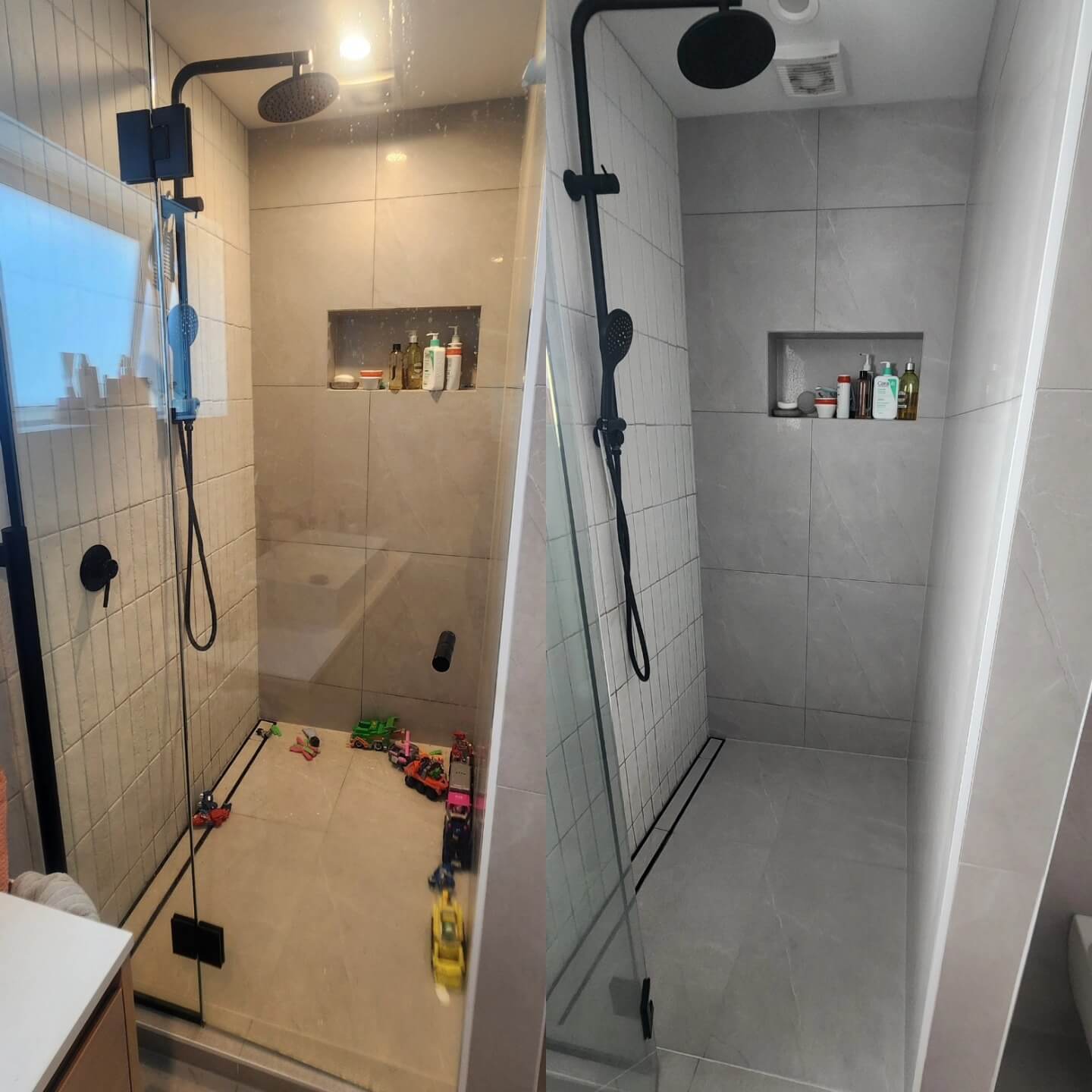 Shower deep cleaning service Papamoa before and after