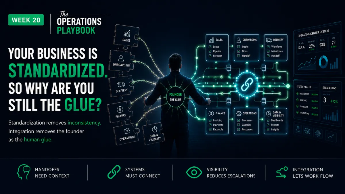 Week 20 - our Business Is Standardized. So Why Are You Still the Glue?