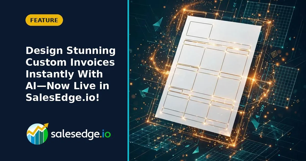 Design Stunning Custom Invoices Instantly With AI—Now Live in SalesEdge.io!