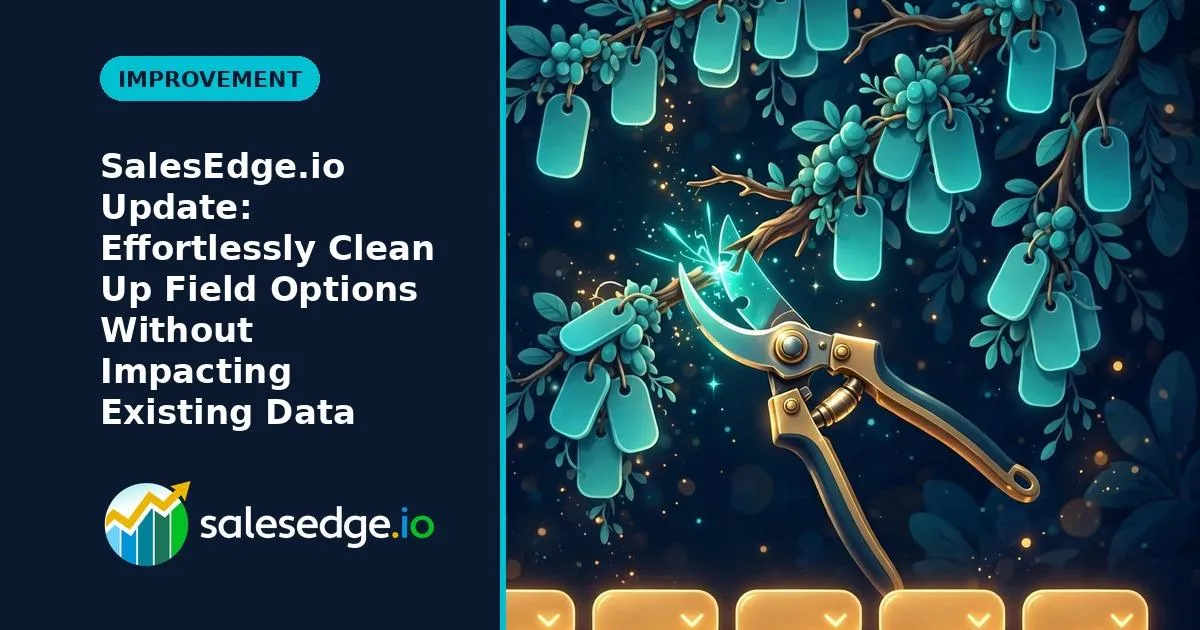 SalesEdge.io Update: Effortlessly Clean Up Field Options Without Impacting Existing Data