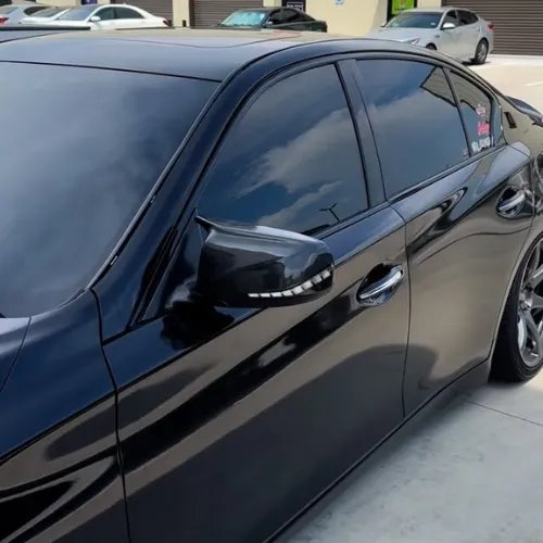 Black truck window tint in Missouri City TX with premium ceramic tint