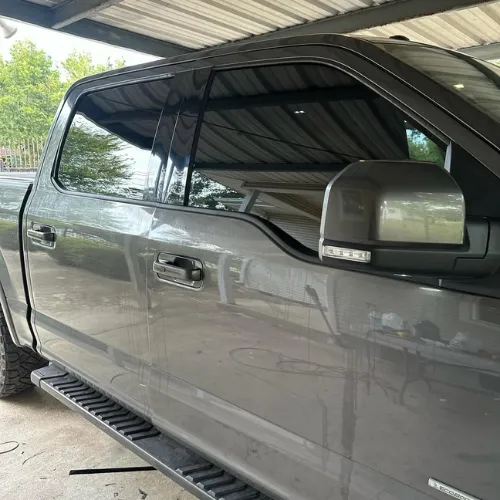 Truck window tint in Richmond TX with full side and rear window tint upgrade
