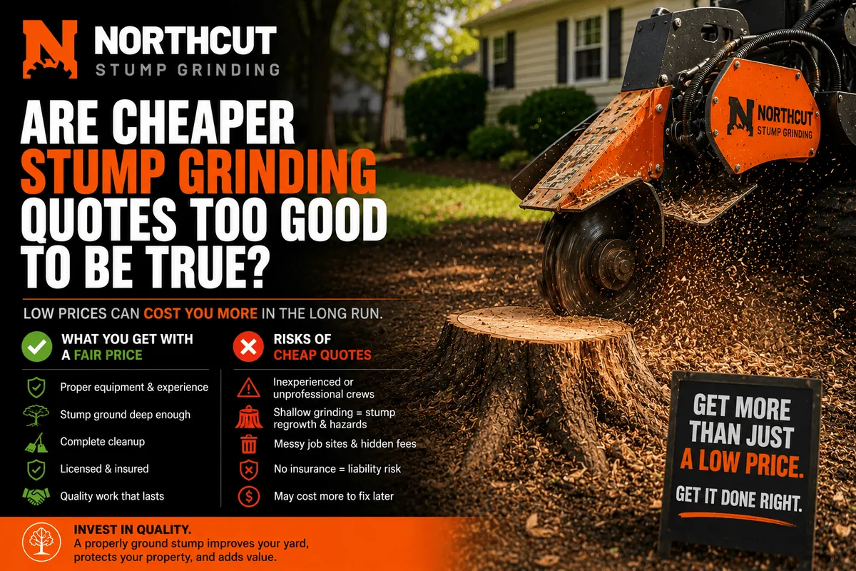 Are Cheaper Stump Grinding Quotes Too Good to Be True?