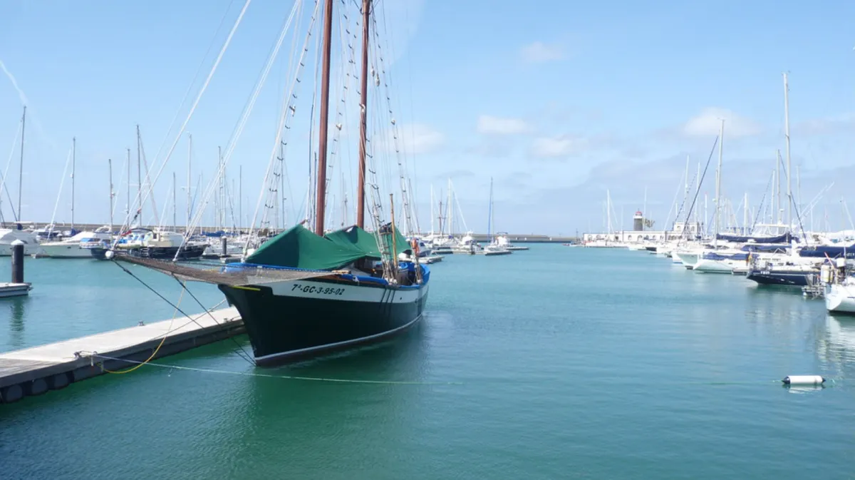 boat on the water in a harbour