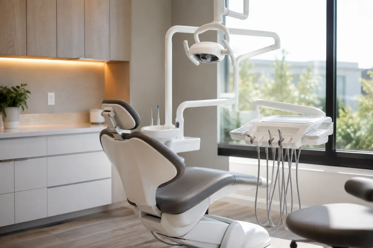 Modern dental operatory at a clinic in Tijuana