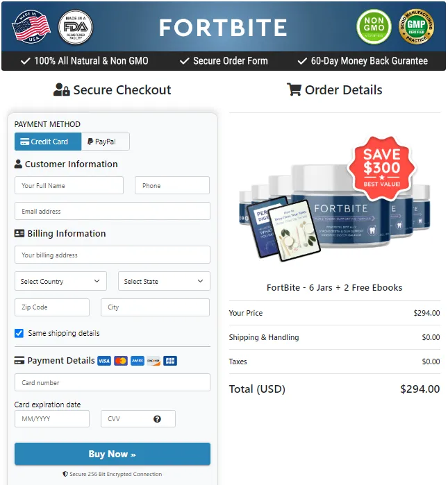 FortBite Order Page