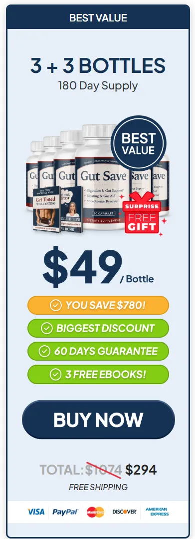GutSave 6 Bottle Package