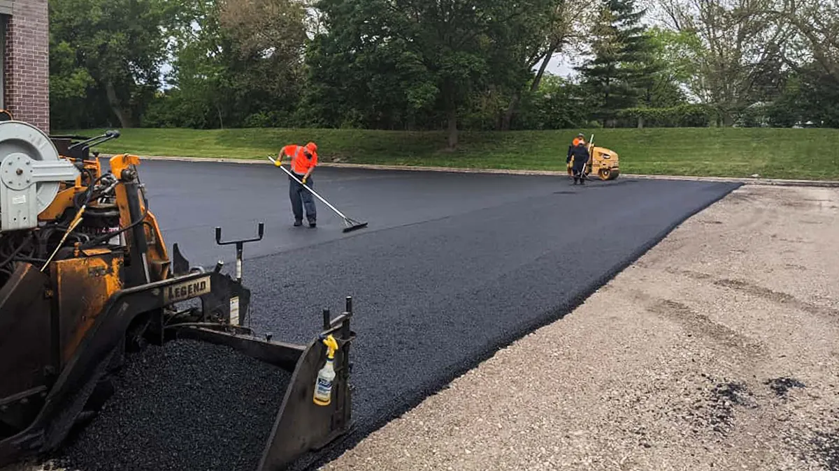 Commercial parking lot paving project in Somerset County NJ