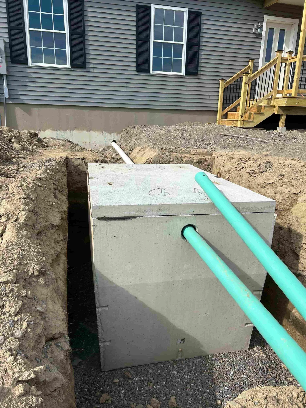 Septic System being installed