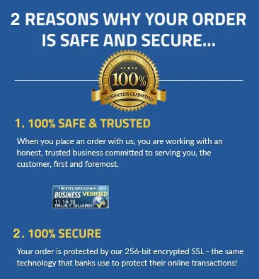 2 reasons why your order is safe and secure