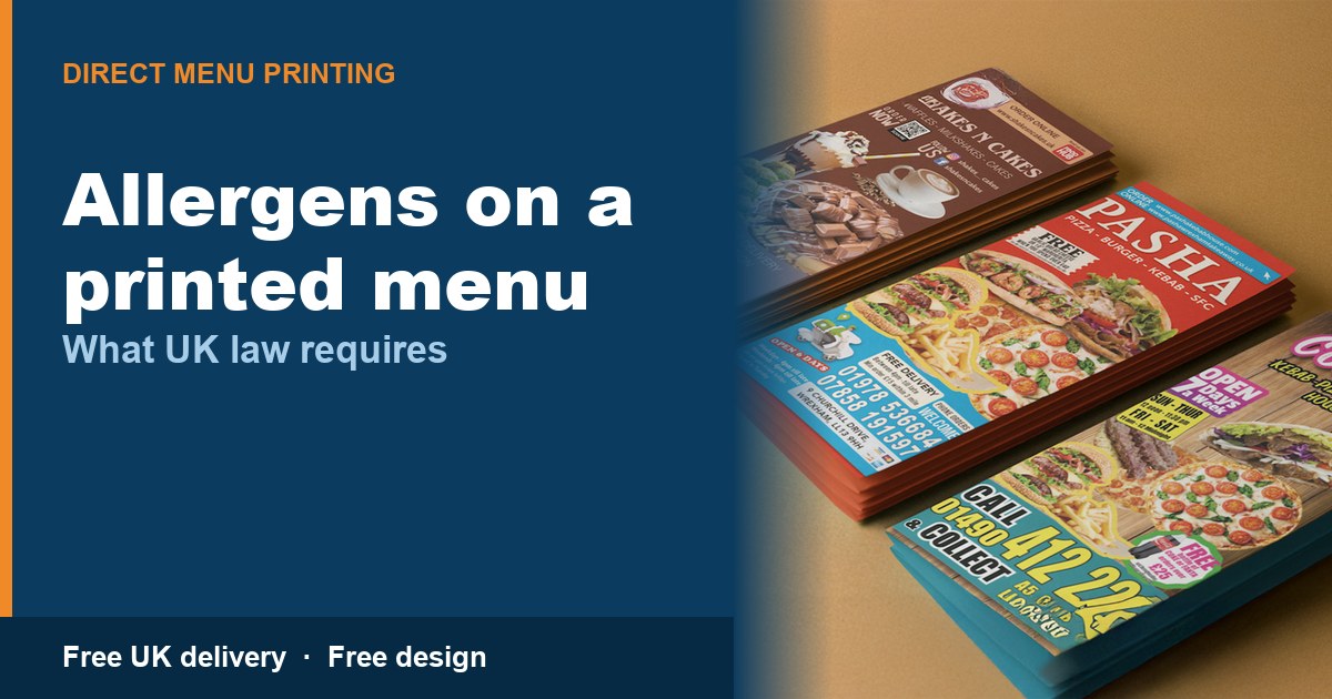 Allergen Information on a Printed Menu: What UK Law Actually Requires