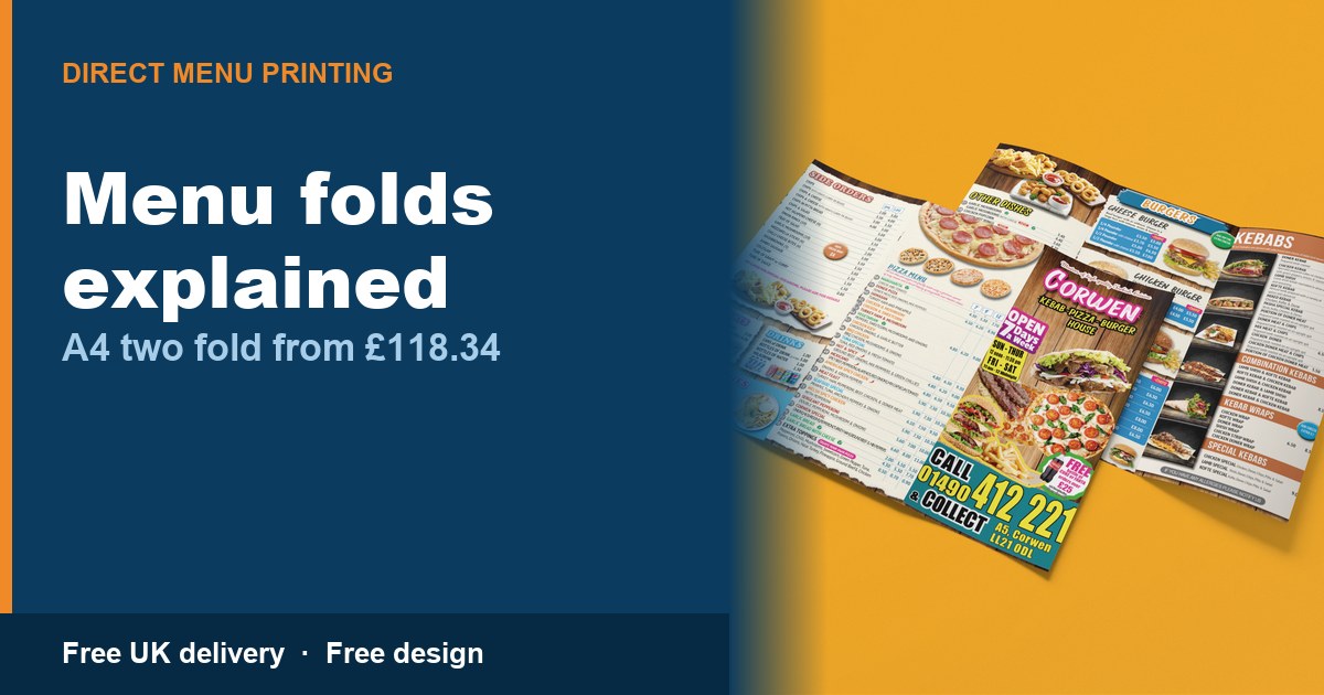 Menu Folds Explained: Half Fold, Bi-Fold, Tri-Fold, Z-Fold and Gate Fold