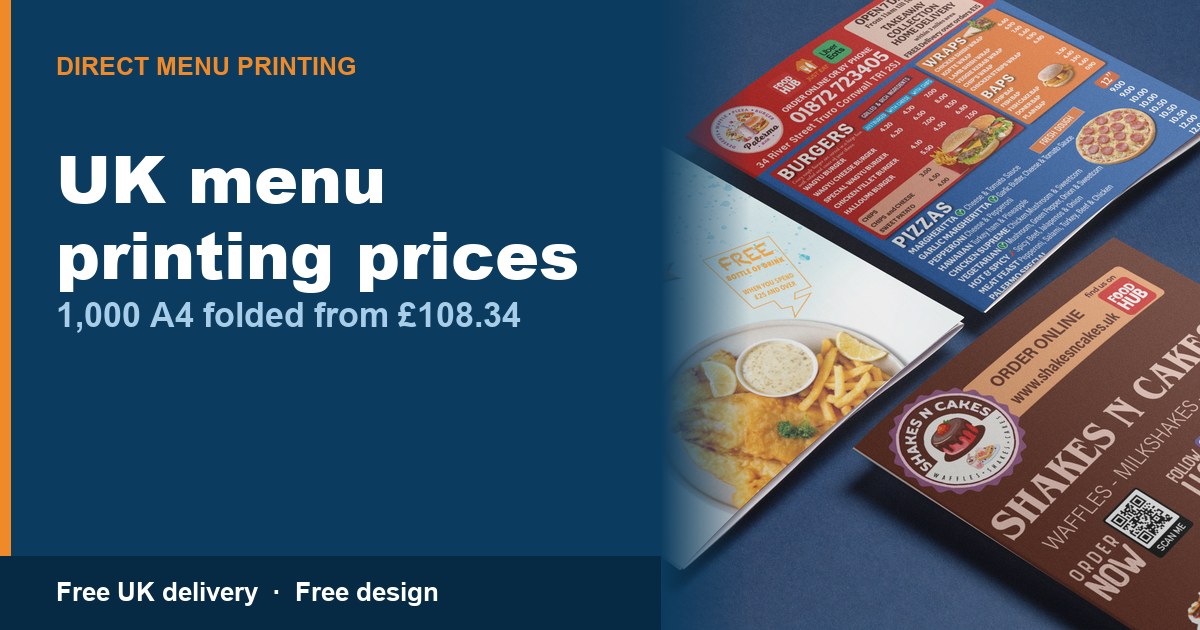 What Menu Printing Actually Costs in the UK (2026 Prices)