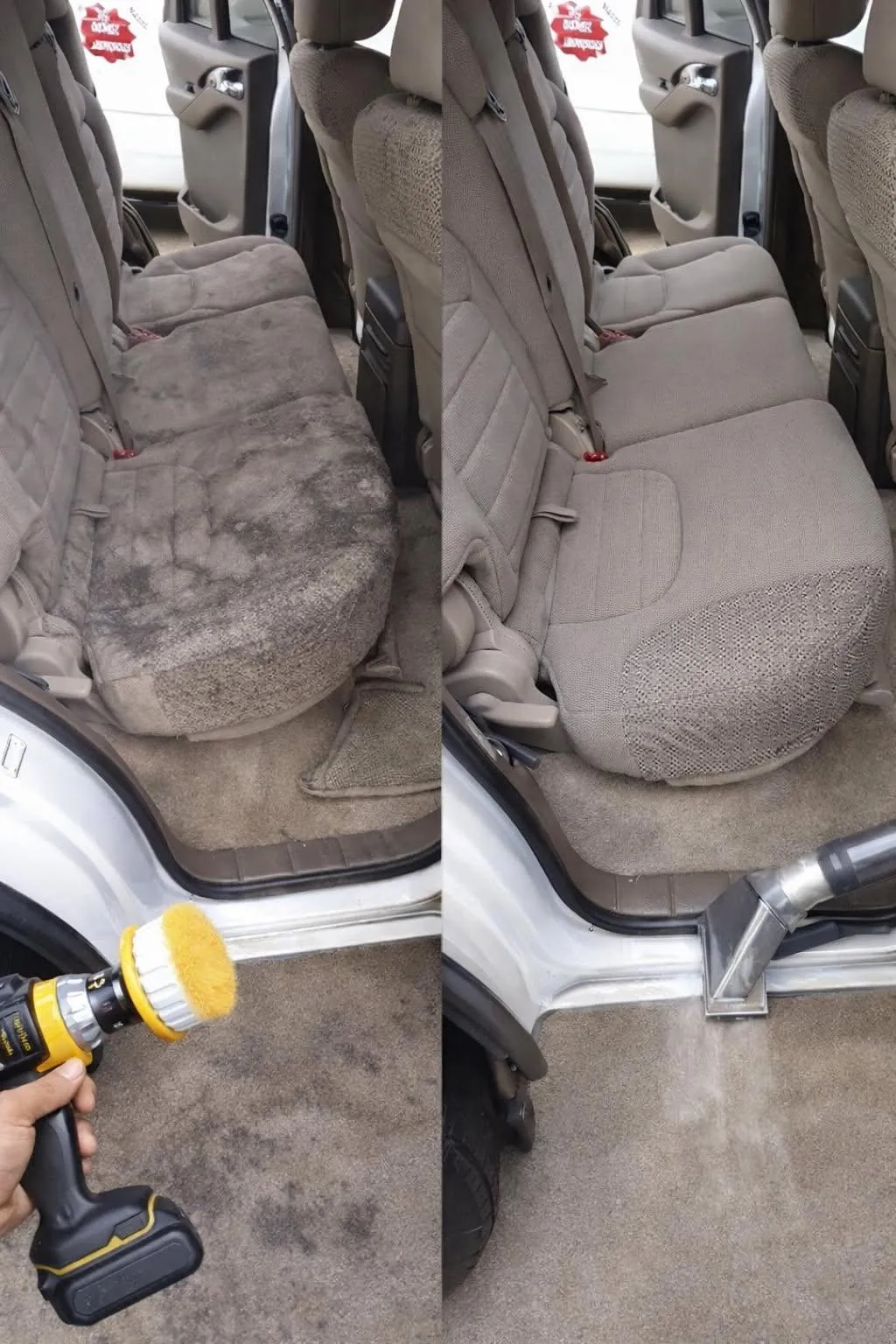 Auto upholstery cleaning service near Dallas TX - fabric seat deep cleaning and odor removal