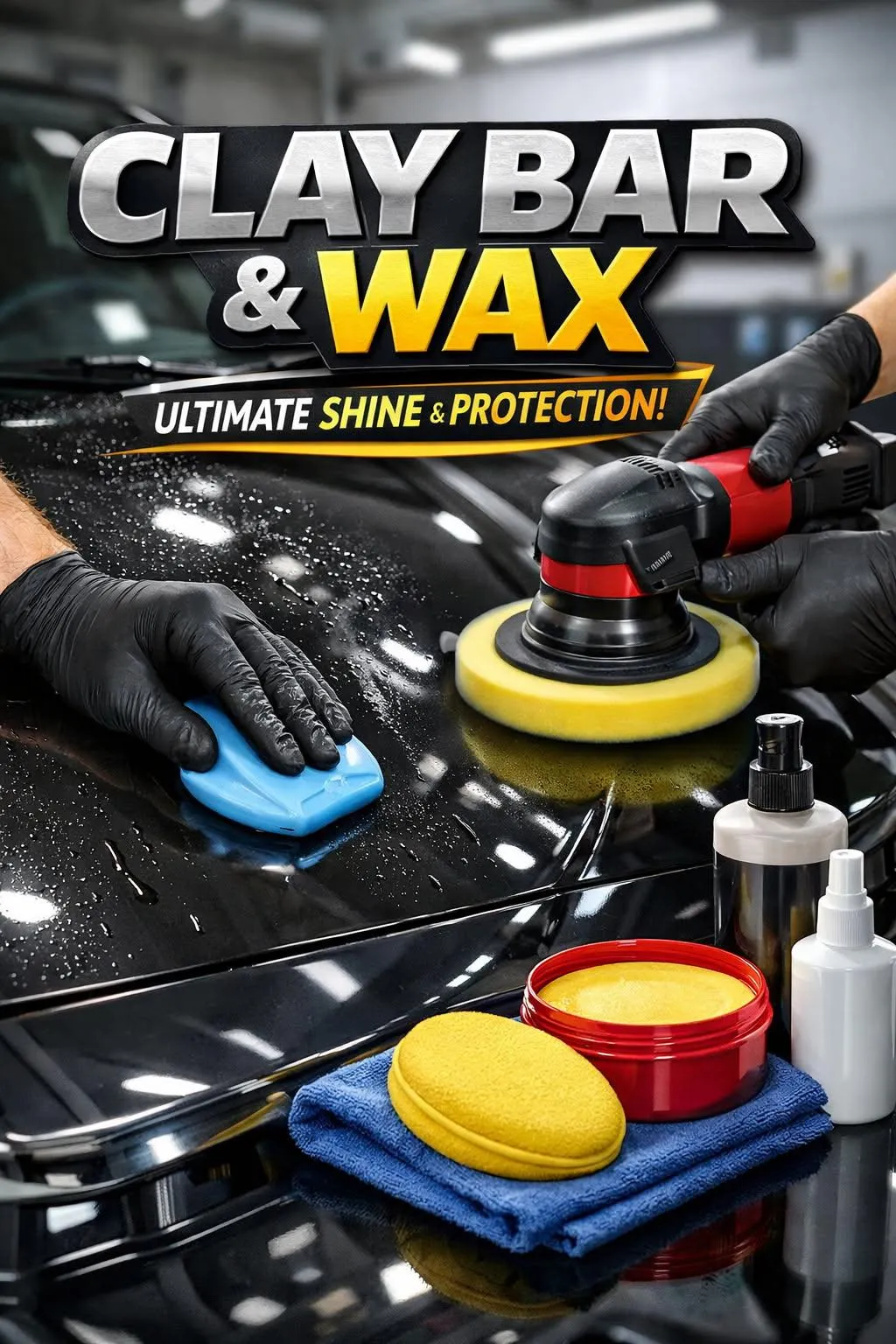 Clay bar treatment and hand wax service in Dallas TX - paint decontamination and shine detailing