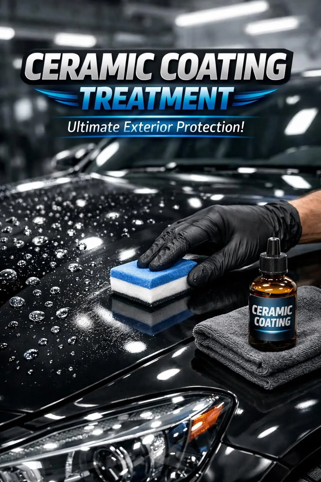 Ceramic coating service in Dallas TX - long-lasting paint protection and hydrophobic car coating