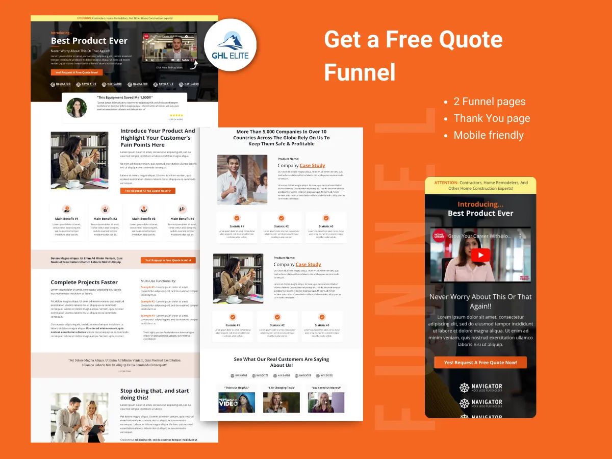 Get a Free Quote Funnel