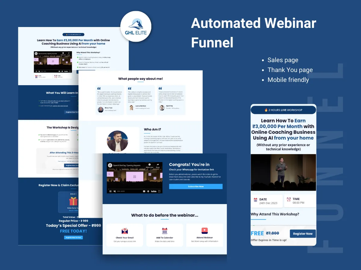 Automated Webinar Funnel