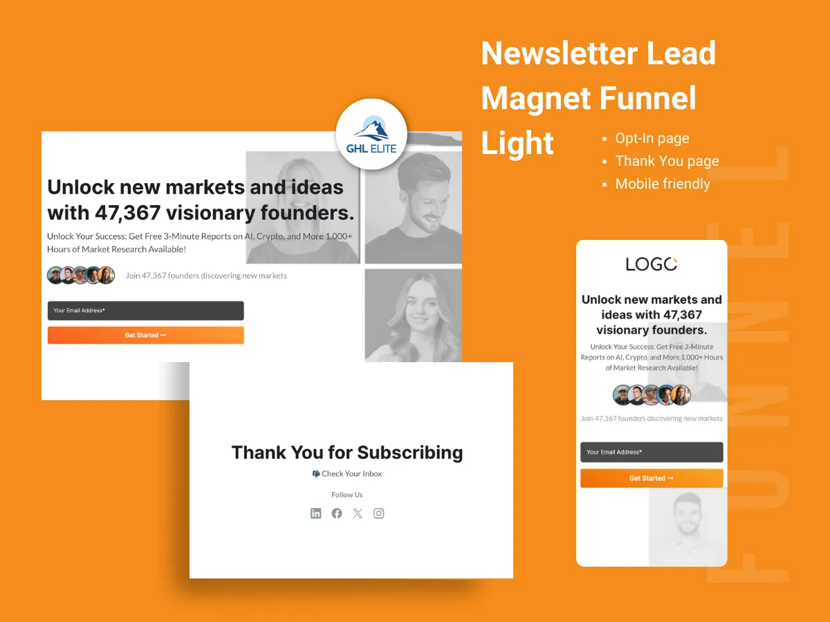 Newsletter Lead Magnet Funnel (Light)