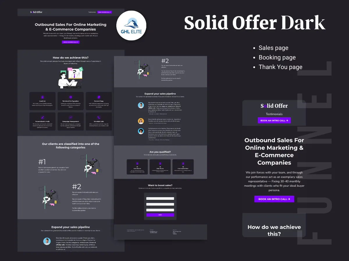 Solid Offer Funnel (Dark)
