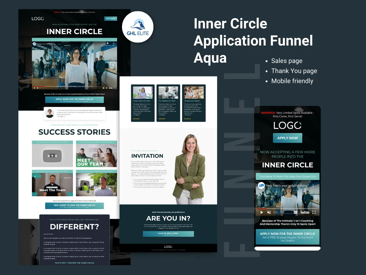 Inner Circle Application Funnel (Aqua)