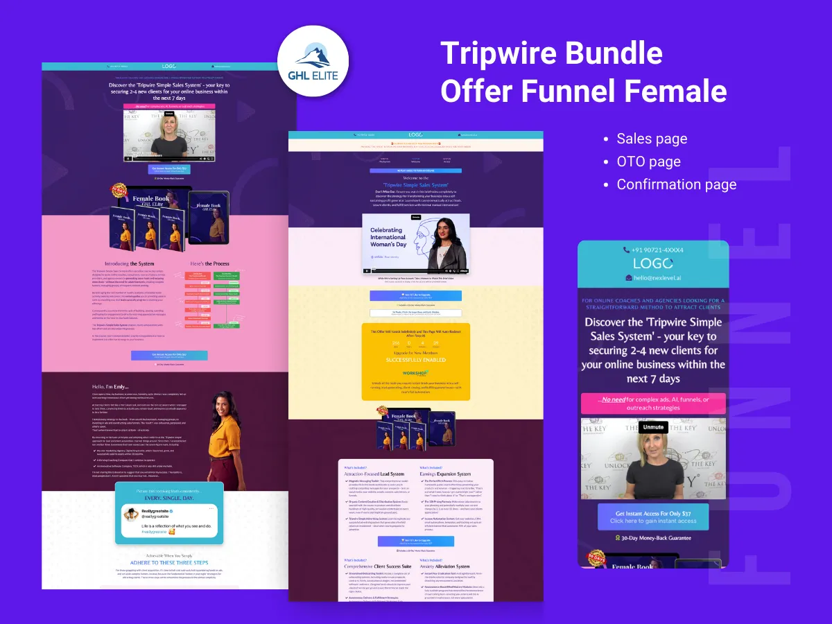 Tripwire Bundle Offer Funnel (Female)