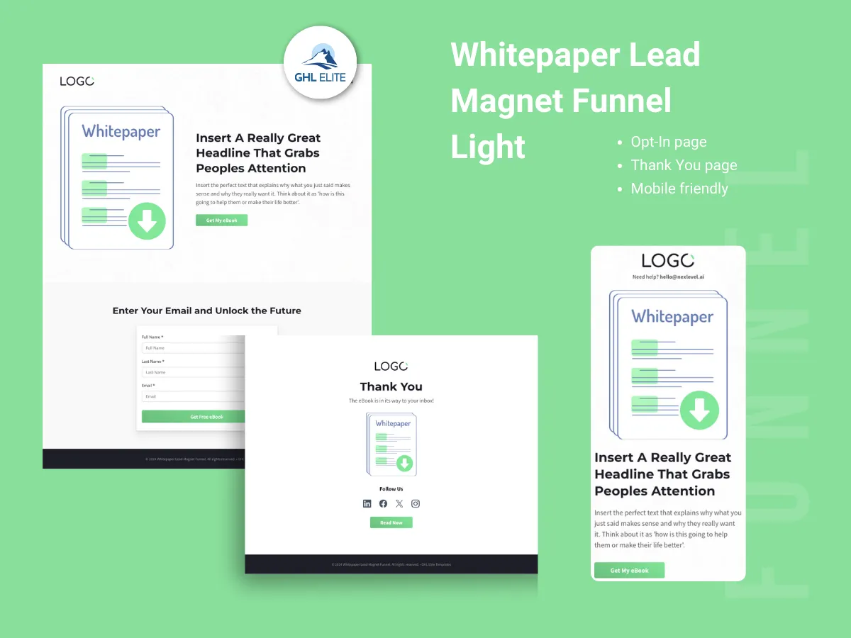 Whitepaper Lead Magnet Funnel (Light)
