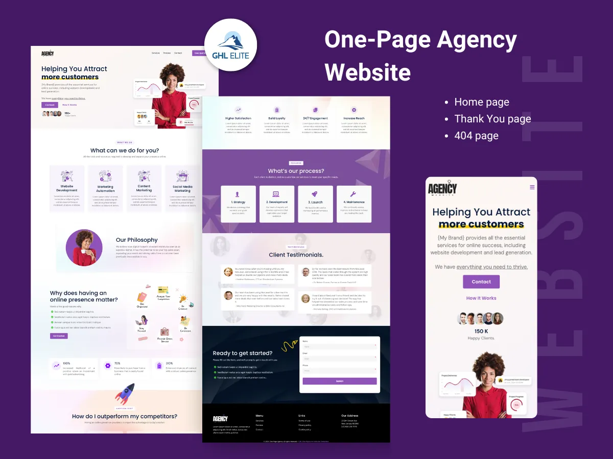 One-Page Agency Website