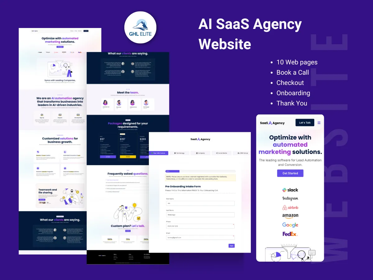 AI SaaS Agency Website